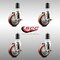 Service Caster 4 Inch 316SS Maroon Poly Swivel 1-1/2 Inch Expanding Stem Caster Set Brake SCC SCC-SS316EX20S414-PPUB-MRN-TLB-112-4 - alternate 3